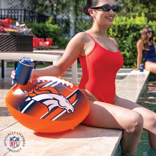 BigMouth 18” Inflatable Pool Football Officially Licensed NFL Fan Gear Merchandise Beach Ball Games for Adults and Teens - style: Denver Broncos