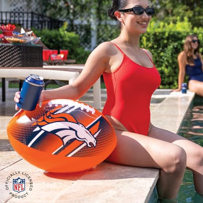 BigMouth 18” Inflatable Pool Football Officially Licensed NFL Fan Gear Merchandise Beach Ball Games for Adults and Teens - style: Denver Broncos