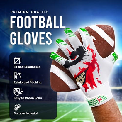 1.0 Football Gloves – Super Sticky Receiver Gloves Tacky Grip & Performance for Games & Training – Adult & Youth Sizes