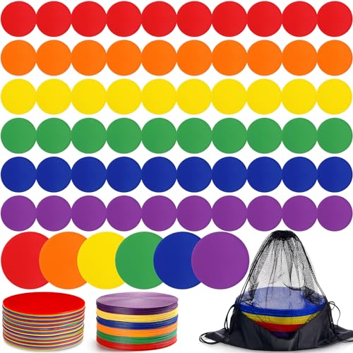 Tinideya TPE Floor Spot Markers Dots for Gym Flat Non Slip Spot Marker Dance Dot for Gym Sports Soccer Basketball Agility Training Field Marking Equipment - size: 10 Inch