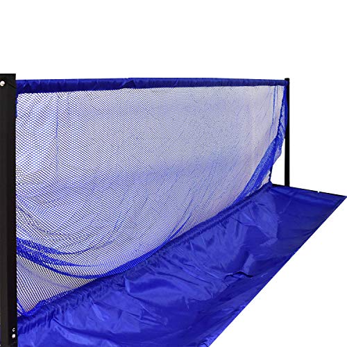 Table Tennis Ball Collection Net #2—Captures Your Shots & Saves Your Back—for Ping Pong Ball Shooters, Multi-Ball Drills, Or Serve Practice—Fits All Ping Pong Tables—Blue