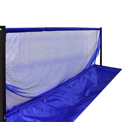 Table Tennis Ball Collection Net #2—Captures Your Shots & Saves Your Back—for Ping Pong Ball Shooters, Multi-Ball Drills, Or Serve Practice—Fits All Ping Pong Tables—Blue