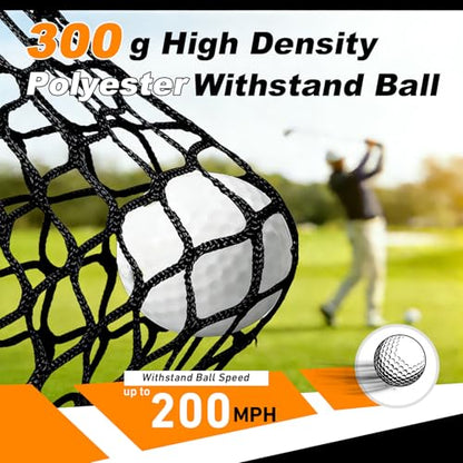 Gagalileo Golf Hitting Net Backyard Driving: 12x7FT Professional Backstop with Silent Velvet Target Portable Practice for Men Dad Complete Sport Set Gift - color: Black Stable Pool