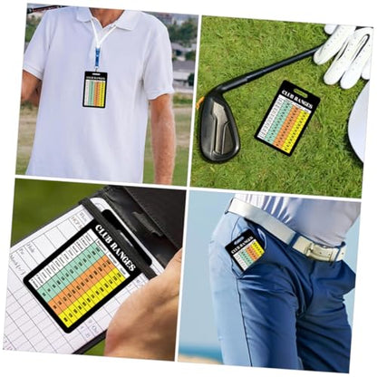 Veemoon 12sheet Golf Distance Chart Score Counter Cards Accurate Golf Scorecards for Skill Levels Easy Reading Portable Design