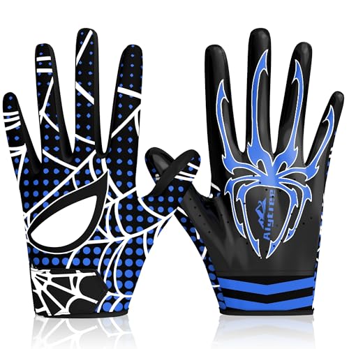 Kids Football Gloves, Youth Football Receiver Gloves with Super Sticky Grip, for Boys Girls Ages 8–12