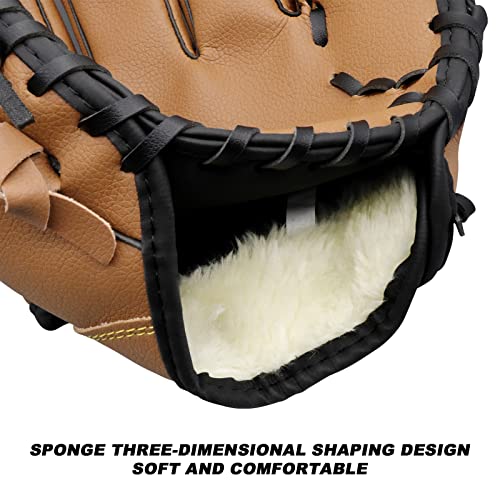 Baseball Gloves Softball Glove,12.5 Player Preferred Wear-Resistant PU Material Thicken Softball Fielding Glove,Left Hand Gloves Right Hand Throw for Youth Adult