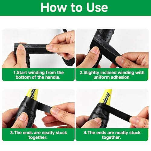 3 Pack Pickleball Grip Tape, Pickleball Paddle Overgrip, Anti Slip Replacement Wrap for Tennis Badminton, Easy Installation and Long-Lasting Performance