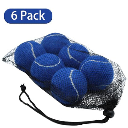 SHYUJAJIE Tennis Balls, 6 Pack Training Tennis Balls,High Elasticity Practice Balls for Beginner, Playing Balls for Dogs - color: Dark Blue