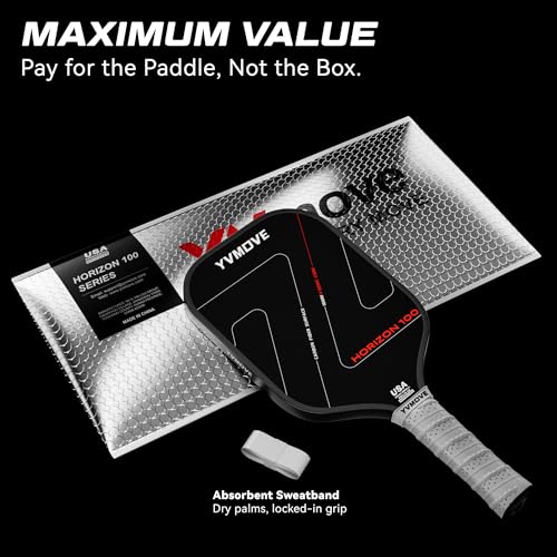 Pickleball Paddles | Raw Carbon Fiber | Effortless Power & Anti-Break Handle | Anti-Shock Core 16mm | for Beginners & Intermediates & Family Games | USAPA Approved