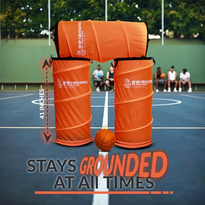 Portable Pop-Up Defender Dummy Trainer - Basketball Dribble Training - Football Tackling, Soccer Dribbling Dummies - Equipment to Improve Skills w/Built-in Storage - size: 3 - Pack