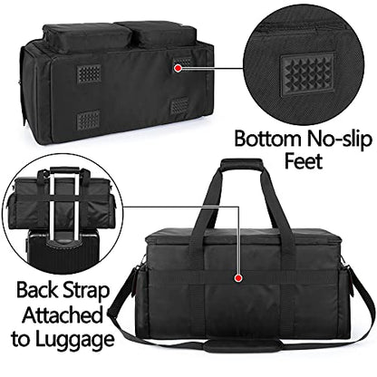 Trunab DJ Cable File Bag with Detachable Padded Bottom and Dividers, Travel Gig Bag for Professional DJ Gear, Musical Instrument and Accessories