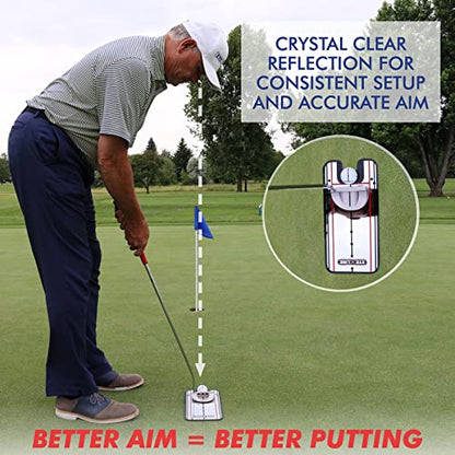 Genuine EyeLine Golf Alignment Putting Mirror - Top Training Aid on The PGA Tour - See Rapid Improvement - Helps Beginner, Junior, and Scratch Golfers - color: Classic Putting Alignment Mirror - SMALL