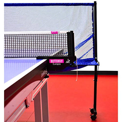 Table Tennis Ball Collection Net #2—Captures Your Shots & Saves Your Back—for Ping Pong Ball Shooters, Multi-Ball Drills, Or Serve Practice—Fits All Ping Pong Tables—Blue