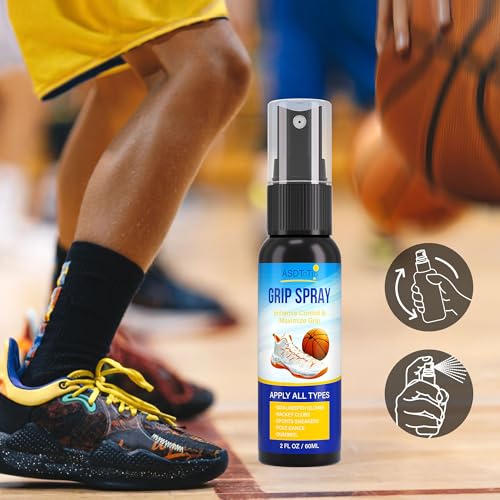 ASDToTio Grip Spray for Basketball Shoes, Goalkeeper Gloves and Football, All-Weather Non-Slip Grip Spray-2oz