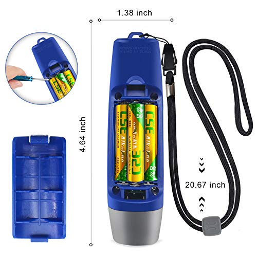 ANIZR Electronic Whistles with Lanyard,Adjustable 3 Tone & 3 High Volume Hand Emergency Whistle Basketball Referee Whistle for Coach,Teacher,Police,Outdoor Camping Boating Hiking(with Battery) - color: Blue with battery