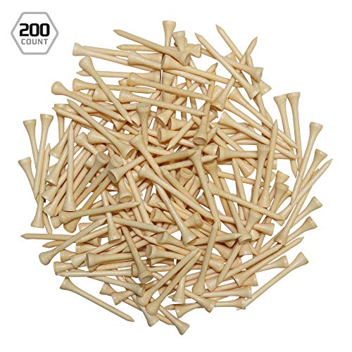 Izzo Wood Golf Tees (200 Pack) - color: Natural, style: 1.75 Inch