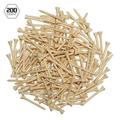 Izzo Wood Golf Tees (200 Pack) - color: Natural, style: 1.75 Inch