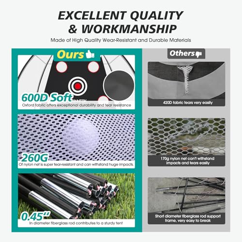 Golf Practice Net and Mat, 10x7FT Hitting Aids for Backyard Driving Chipping Swing Training with Noise Reduce Target Tri-Turf Mats Tees Real Balls for Indoor Outdoor, Gifts for Men Dad