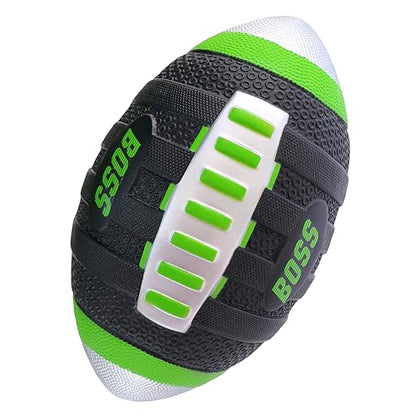 BOSS Foam Football - Toddler Junior Football for Kids - Each Quality Kids Football is 9” – Soft, Small Football Youth - color: Green