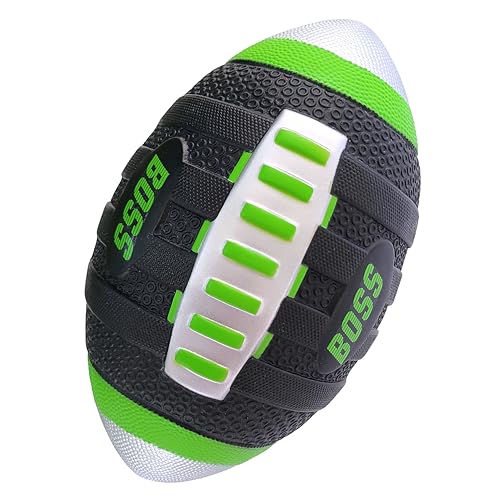 BOSS Foam Football - Toddler Junior Football for Kids - Each Quality Kids Football is 9” – Soft, Small Football Youth - color: Green