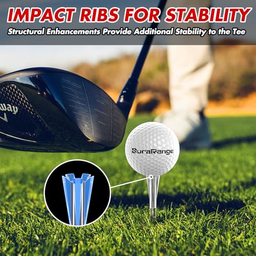 DURARANGE Premium Golf Tees - 5-Prong & 4-Prong Anti-Slip, Enhanced Stability, Unbreakable Golf T 3-1/4" for 360cc Drivers, Ideal Gift for Golfer - color: Mixed Golf Tees- 10 for each- 30pk