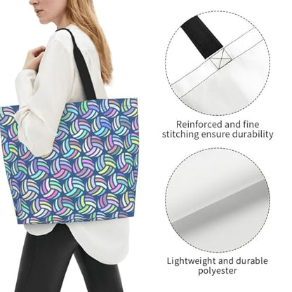 Sport Soccer Large Tote Bag Simple Casual Portable Shoulder Bags Reusable Grocery Handbag For Women Gym Travel