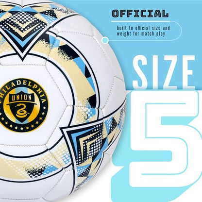 Franklin Sports Official MLS Team Soccer Balls - Official Size 5 Soccer Balls - Regulation Size + Weight Soccer Ball for Kids + Adults - Boys + Girls Soccer Ball - Air Pump Included