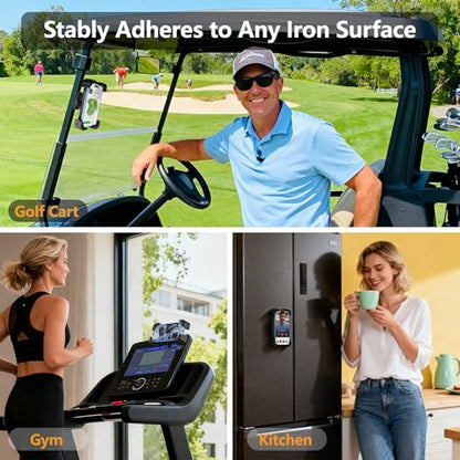 KingofKings Golf Cart Phone Holder, Golf Gifts for Men Him Dad Boyfriend, Golf Cart Accessories, Universal Magnetic Phone Mount for Golf Cart, Golfers Must Haves Gadgets 2026-360° Rotatable