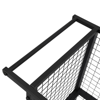 Black Tennis Ball Cart Tennis Ball Basket Tennis Ball Hopper Movable Training Tennis Cart Basket with 2 Wheels, Portable Tennis Ball Holder Basket Rolling Cart for Tennis Balls