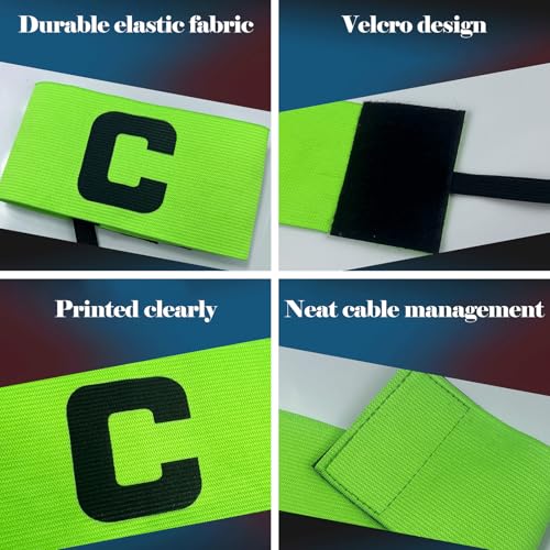 Customized Patch, Captain's Patches, Personalized Photos/Logos Can Be Printed, Non-Slip Soccer Captain's Armbands, Universal for Adults Children (Solid Style)