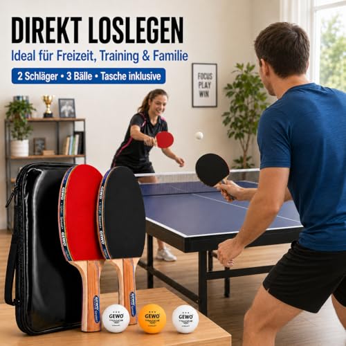 GEWO Rave Speed Pre-Table Tennis Racket Set