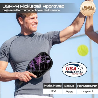 Pickleball Paddles Set, USAPA Approved Carbon Fiber Pickleball Set of 2 with Beginner Pickleball Rackets, Indoor Outdoor Pickle Balls for Adults Men Women, JT-1 - color: Rift