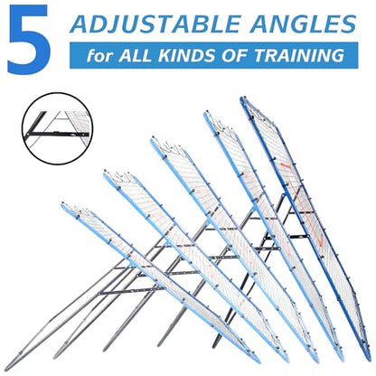 Volleyball Rebounder Net,7x4FT Bounce Back Training Equipment with 5 Adjustable Angles, Volleyball Practice Net for Bumping & Spiking, Lacrosse Baseball Soccer Trainer for Backyard