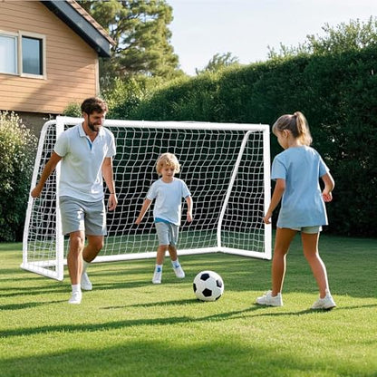 ZENY Portable Soccer Goal for Backyard,12x6 / 10x6.5 / 8x5 / 6x4 ft Kids Adults Soccer Net and Frame for Home Backyard Practice Training Goals, Soccer Training Equipment - style: 8 x 5 FT