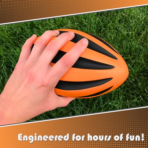 Spiral Foam Football - Soft Foam Football for Kids - 9 Inches - American Football - 1 Each - color: Orange/Black