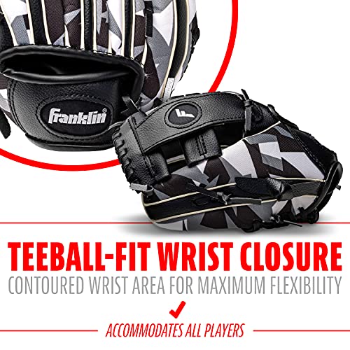 Franklin Sports Kids Baseball Gloves - RTP Child's Tball Glove - Boys + Girls Teeball Mitt Set - Kids + Toddler - Right or Left Hand Throw - 9.5"