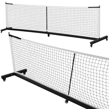 22Ft Foldable Pickleball Net Stand with Wheels Portable Regulation Size Net System Ready Fast Setup for Backyard Driveway Gym Court Game Use