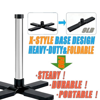 TARUMG Portable Batting Tee for Baseball/Softball, Height Adjustment from 25-47 inches, Heavy Duty Baseball Tee with Detachable Rubber Top, Easy Assembly Hitting Tee for Kids/Youth/Adults - style: Plus Set&Silver 25‘’-47‘’
