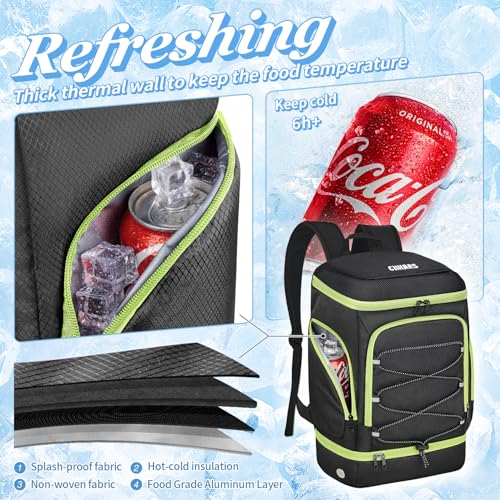 Soccer Bag - Soccer Backpack with Ball Holder,Sport Equipment Bags gifts for soccer stuff Water resistant Includes Separate Cleat Fit Basketball Volleyball Football - color: sport soccer bag 2025 BLACK GREEN