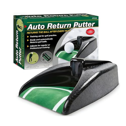 Automatic Putting Machine, Battery Powered Auto Putting Return with Automatic Sensing Impactor for Indoor Outdoor Golf Practice