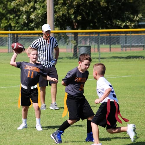 Flag Football Belts, 10/14 Player White Flag Football Sets for Youth, Kids and Adults Team Sports Training Games - color: Red and Yellow