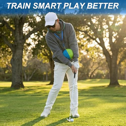 Golf Swing Training Aid Ball, Swing Corrector with Lanyard for Impact Precision & Consistent Swings, Ideal Golf Training Equipment for Men Women Juniors High-Density PU Foam