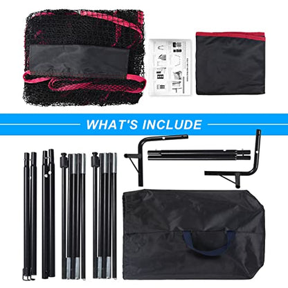 Football Kicking Cage - Portable Football Punting Practice Net with 3 Target Cloth - 3x6FT Sports Field Training Set for Youth Kickers & Adults