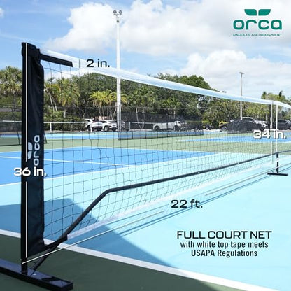Orca Pickleball Nets Multiple Styles, Full Court and Half Court Sets, Perfect for Indoor and Outdoor Pickleball Games - style: 22 Ft. Pickleball Net