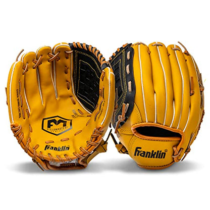 Franklin Sports Field Master Baseball + Softball Glove - Field Master Adult + Youth Baseball + Softball Mitt - Men's + Women's Gloves - Right Hand Throw - color: Tan, style: 10.5" - Basket Web