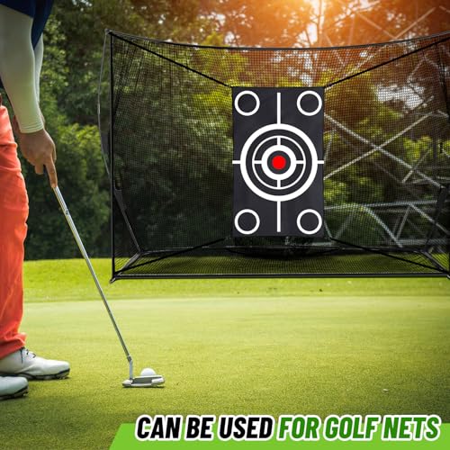 Halloscume Golf Target Cloth for Net Replacement Golf Hitting Net Target with 4 Straps for Practice Training Aids Indoor Outdoor Use - size: 3 x 5 ft