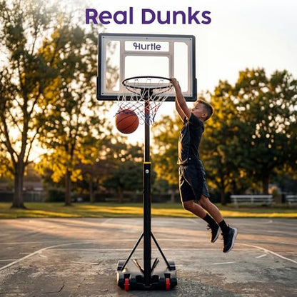 Kids Basketball Hoop Adjustable Portable Basketball Hoop for Kids Indoor Outdoor Play with Backboard Wheels Driveway Backyard