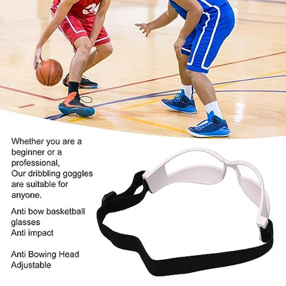 Horoper Basketball Goggles Basketball Training Tool Lightweight Adjustable and Anti Bowing Basketball Dribbling Goggles for Enhanced Skills and Head Protection