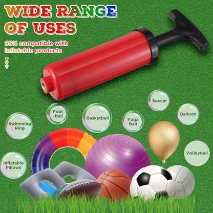 WILLBOND Ball Air Pump Bulk with Needle for Sports Balls Hand Pump Portable Kit Extension Hose for Balls Basketball Soccer Volleyball Back to School
