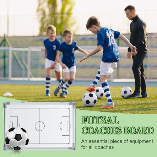RoseFlower Magnetic Portable Football Coaching Board, Soccer Training Pro Double-Sided White Board Basketball Coaches Board Hanging Competition Teaching Command Winning Strategy Board with Marker